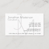 Berufliches, modernes Minimalgramm Visitenkarte (Rückseite)