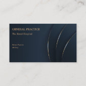 Berufliches, modernes Minimalistisches Blue Gold Visitenkarte (Rückseite)