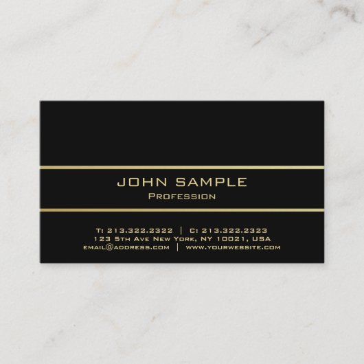 Berufliches, modernes Minimalistisches, einfaches Visitenkarte (Vorderseite)