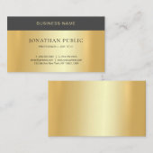 Berufliches, modernes Minimalistisches Golddesign Visitenkarte (Vorne/Hinten)