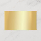 Berufliches, modernes Minimalistisches Golddesign Visitenkarte (Rückseite)