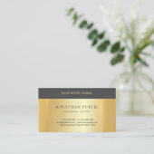 Berufliches, modernes Minimalistisches Golddesign Visitenkarte (Stehend Vorderseite)