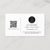 Berufliches, modernes, Minimalistisches QR-Logo Visitenkarte (Rückseite)