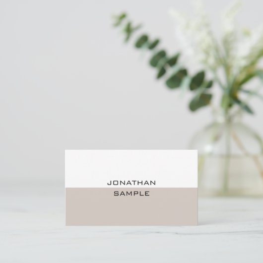 Berufliches modernes Minimalistisches Template Ele Visitenkarte (Stehend Vorderseite)