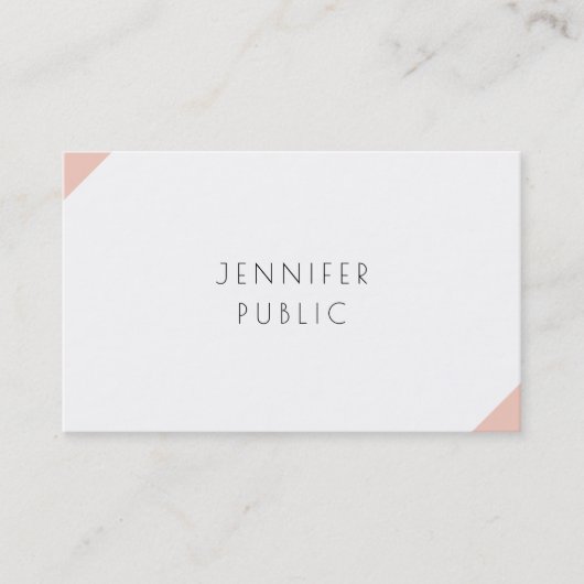 Berufliches modernes Minimalistisches Template Visitenkarte (Vorderseite)