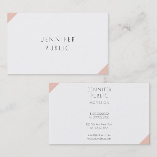 Berufliches modernes Minimalistisches Template Visitenkarte (Vorne/Hinten)