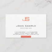 Berufliches modernes Mit Monogramm Template Visitenkarte (Rückseite)