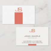 Berufliches modernes Mit Monogramm Template Visitenkarte (Vorne/Hinten)