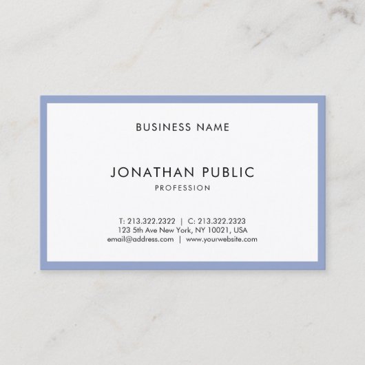 Berufliches modernes, modernes, modernes, modernes visitenkarte (Vorderseite)