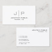 Berufliches, modernes Monogramm einer sauberen Vor Visitenkarte (Vorne/Hinten)