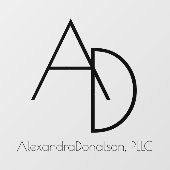 Berufliches, modernes Monogramm-Fenster Fensteraufkleber (Blatt)