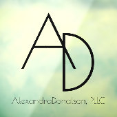 Berufliches, modernes Monogramm-Fenster Fensteraufkleber (Blatt 3)