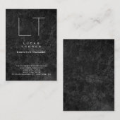 Berufliches, modernes Monogramm-Graumuster Visitenkarte (Vorne/Hinten)