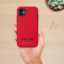 Berufliches, modernes Monogramm-Logo, rot