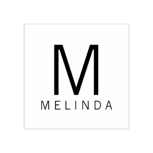 Berufliches modernes Monogramm mit Individuelle Na Gummistempel
