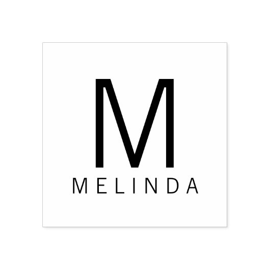 Berufliches modernes Monogramm mit Individuelle Na Gummistempel (Prägung)