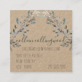 Berufliches, modernes Papierhandbuch Quadratische Visitenkarte (Rückseite)