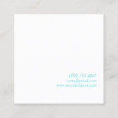 Berufliches, modernes Peach Minimalistisch Quadratische Visitenkarte (Rückseite)