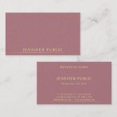 Berufliches, modernes Premium Pearl Finish Luxus Visitenkarte (Vorne/Hinten)