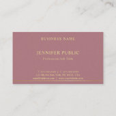 Berufliches, modernes Premium Pearl Finish Luxus Visitenkarte (Rückseite)