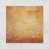 Berufliches, modernes Premium Textur Luxus Quadratische Visitenkarte (Rückseite)