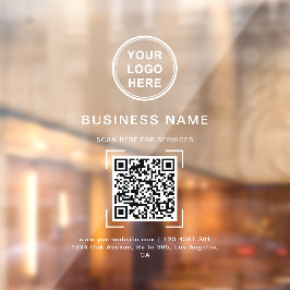 Berufliches, modernes QR-Logo Fensteraufkleber