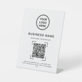 Berufliches, modernes QR-Logo Sockelschild