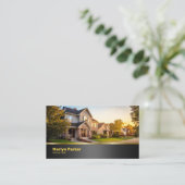 Berufliches, modernes Realtor-Foto-Logo und QR-Cod Visitenkarte (Stehend Vorderseite)