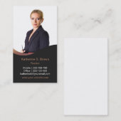 Berufliches modernes Realtor-Foto vertikal Visitenkarte (Vorne/Hinten)