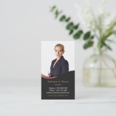 Berufliches modernes Realtor-Foto vertikal Visitenkarte (Stehend Vorderseite)