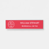 Berufliches, modernes Red Employee Door Sign Türschild (Vorderseite )