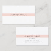 Berufliches, modernes, sauberes Design Rosa Visitenkarte (Vorne/Hinten)