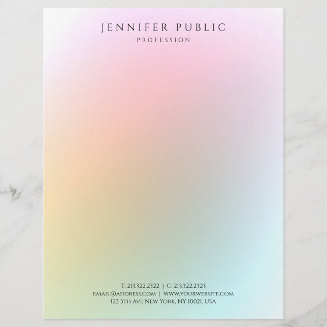 Berufliches, modernes, schlichtes Design Elegant Briefbogen (Vorderseite)