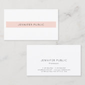 Berufliches, modernes, schlichtes Design Rosa Visitenkarte (Vorne/Hinten)