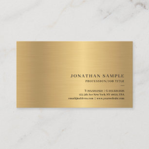 Berufliches, modernes, schlichtes, elegantes Gold- Visitenkarte