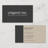 BERUFLICHES modernes, schlichtes Holzkohlegrau Visitenkarte (Vorne/Hinten)