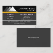 Berufliches, modernes Schwarz und Jet Visitenkarte (Vorne/Hinten)
