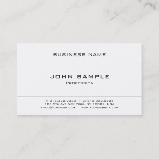 Berufliches, modernes Schwarz-weißes Unternehmen Visitenkarte (Rückseite)