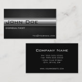 Berufliches, modernes schwarzes Kohlenstofffaser Visitenkarte (Vorne/Hinten)