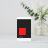 Berufliches, modernes Schwarzweiß-schlicht Visitenkarte (Stehend Vorderseite)