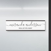 Berufliches, modernes Script schwarz und weiß Türschild