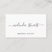 Berufliches, modernes Script schwarz und weiß Visitenkarte (Vorderseite)