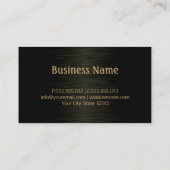 Berufliches, modernes Stahlschwarz Visitenkarte (Rückseite)