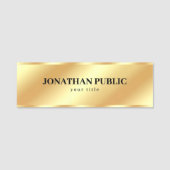 Berufliches, modernes Template aus Gold Namensschild (Vorderseite)
