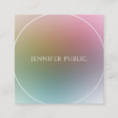 Berufliches, modernes und farbenfrohes Template Quadratische Visitenkarte (Vorderseite)