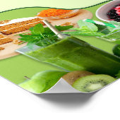 Berufliches, modernes, Veganes Menü "Green" Poster (Ecke)