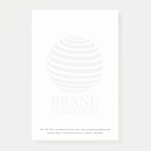 Berufliches, modernes, verschleiertes Firmenlogo Post-it Klebezettel (Vorderseite)