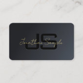 Berufliches, modernes Vorlagenschwarz Visitenkarte (Vorderseite)