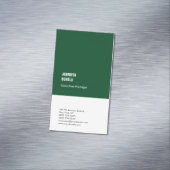 Berufliches modernes Waldgrün Magnetische Visitenkarte (Beispiel)