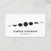 Berufliches Monogram-Black-Moon-Logo Visitenkarte (Vorderseite)
